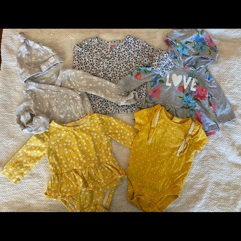 Bundle of Carter’s Girls Tops and Onesies